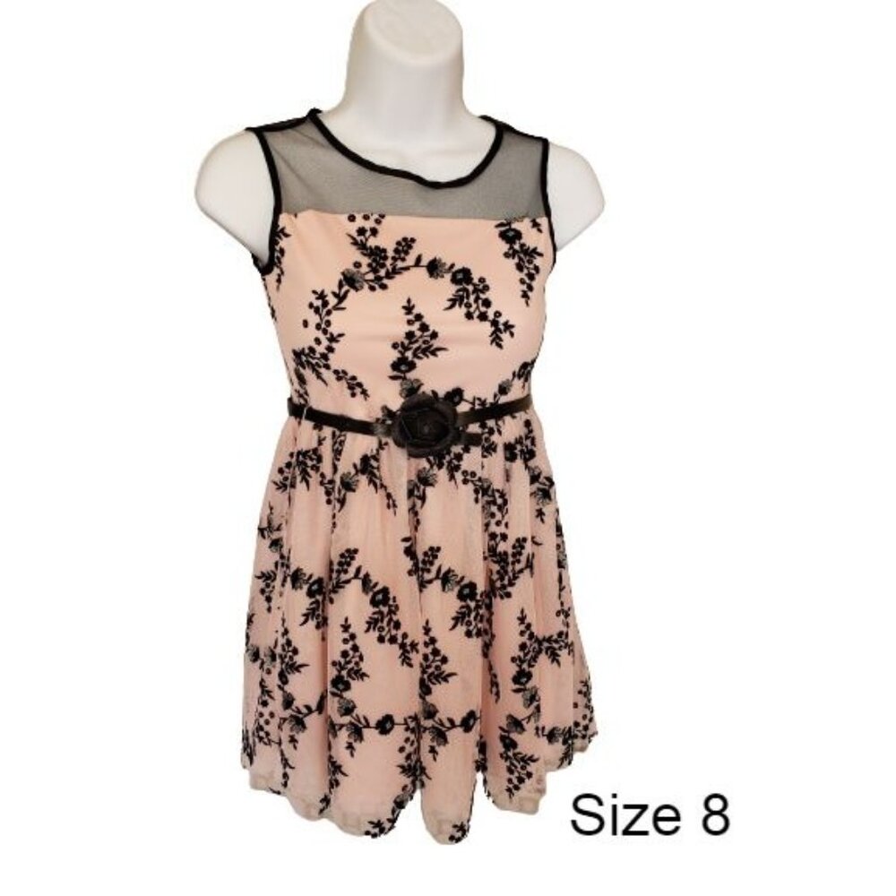 Children's Place Girls Sleeveless Dress 8 Pink Summer Easter Elegant Semi Formal